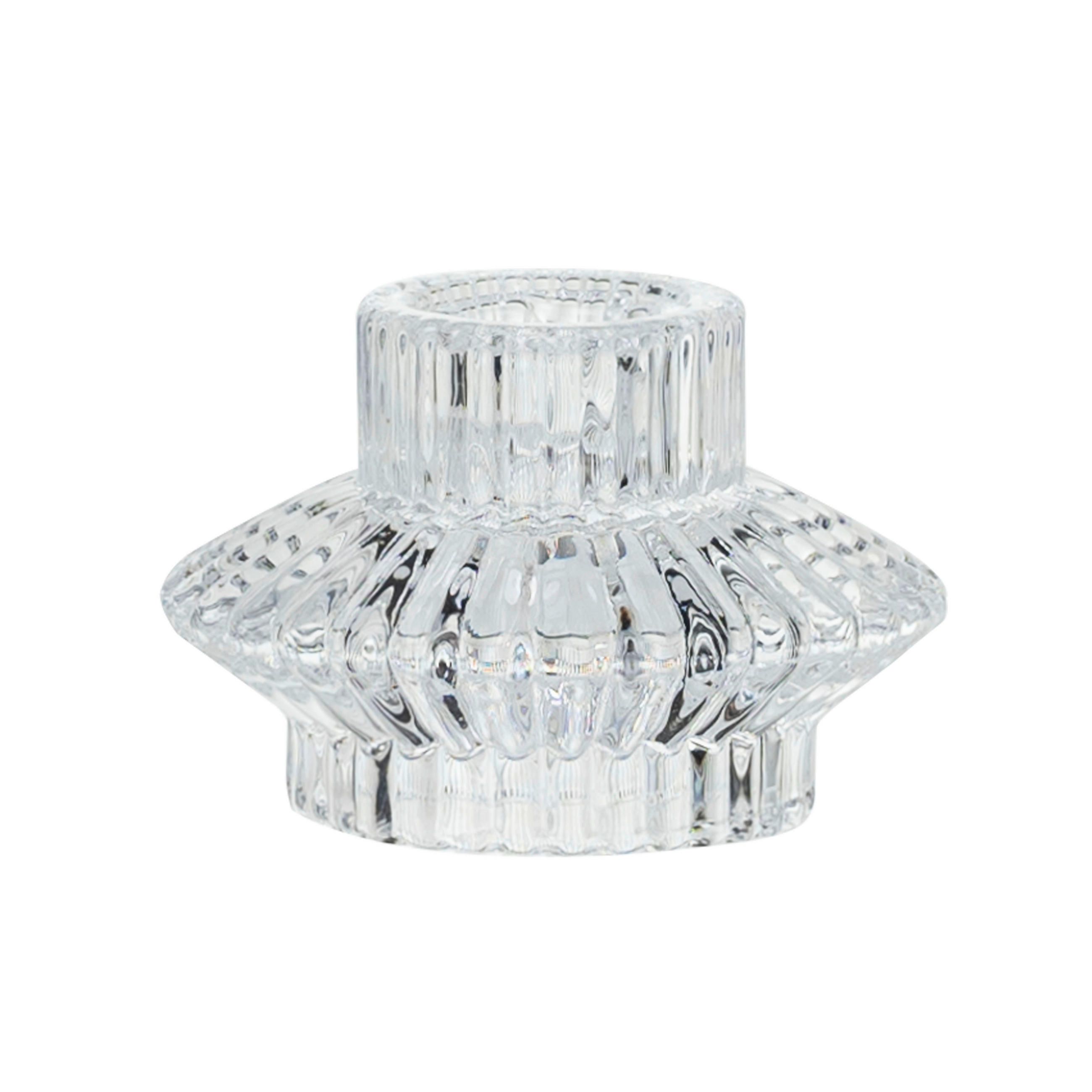 GYERTYATARTÓ - átlátszó, Basics, Üveg (7,7/5,7cm) - Ambia Home