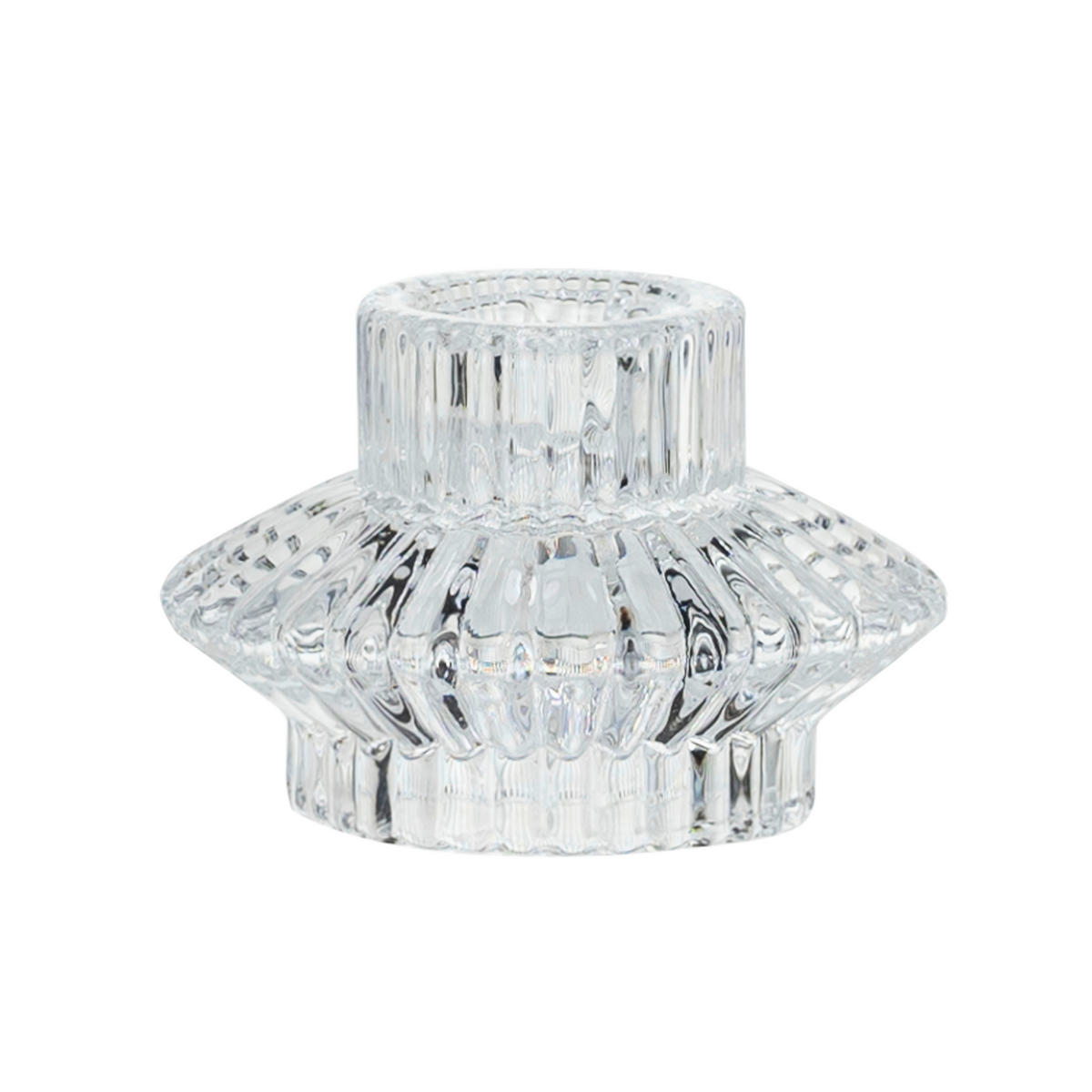 STOJAN NA SVIEČKU  sklo - číra, Basics, sklo (7,7/5,7cm) - Ambia Home