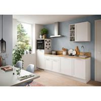 KÜCHENLEERBLOCK 260 cm   in Weiß, Eiche Artisan  - Weiß/Eiche Artisan, MODERN, Holzwerkstoff/Metall (260cm) - MID.YOU