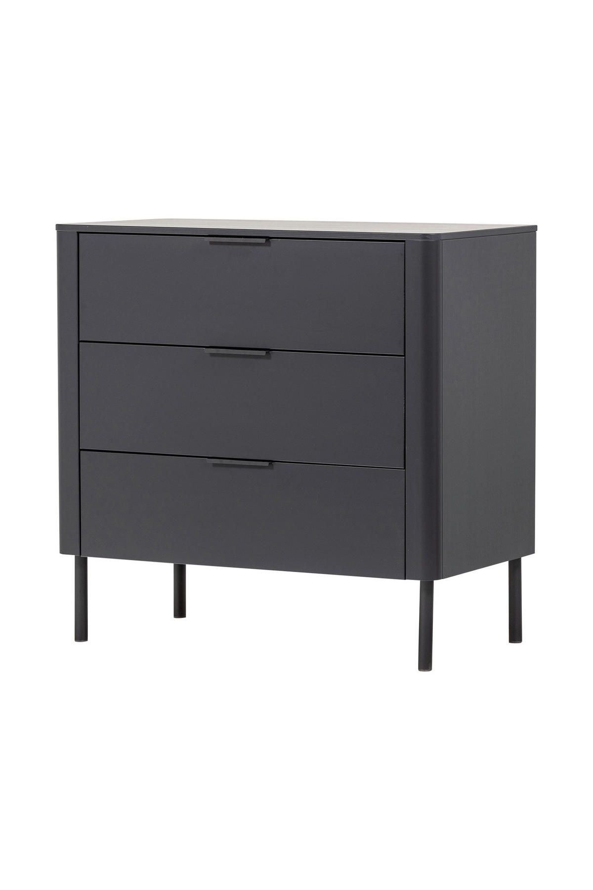 KOMMODE Gunnar  in 94/93/52 cm  - Schwarz, Design, Holz/Metall (94/93/52cm) - Livetastic