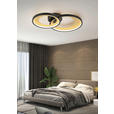 LED-DECKENLEUCHTE 55/35/8,5 cm   - Goldfarben/Schwarz, Design, Kunststoff/Metall (55/35/8,5cm) - Novel