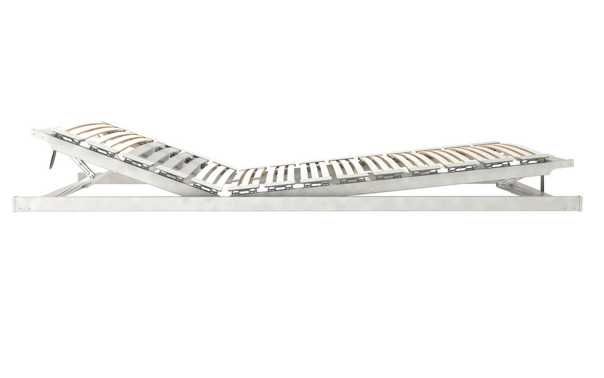 LATTENROST 90/200 cm Kopfteil, Fußteil verstellbar, Buche  - Birkefarben/Grauweiß, Basics, Holz (90/200cm) - Schlaraffia