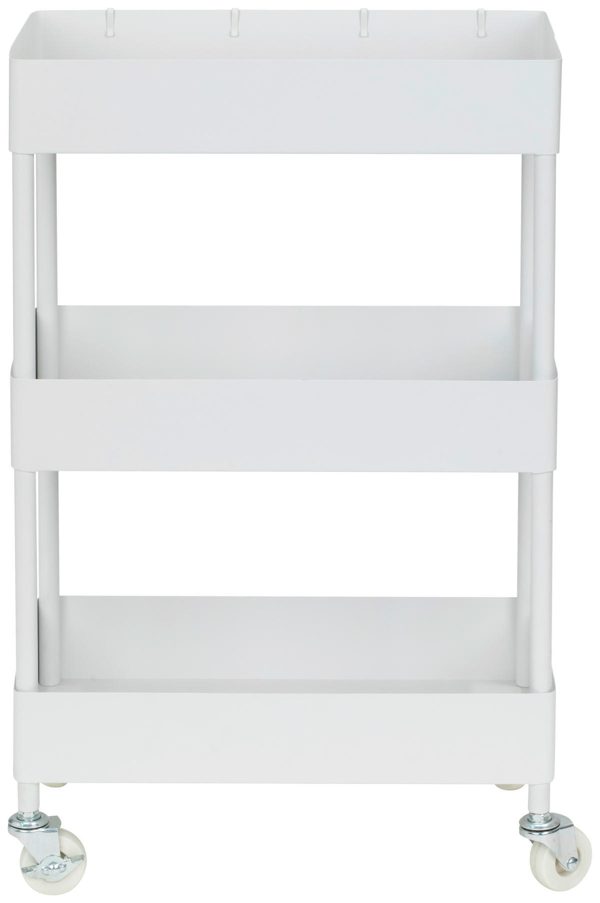 SERVIERWAGEN Weiß  - Schwarz/Weiß, MODERN, Metall (40/64/22cm) - PBJ