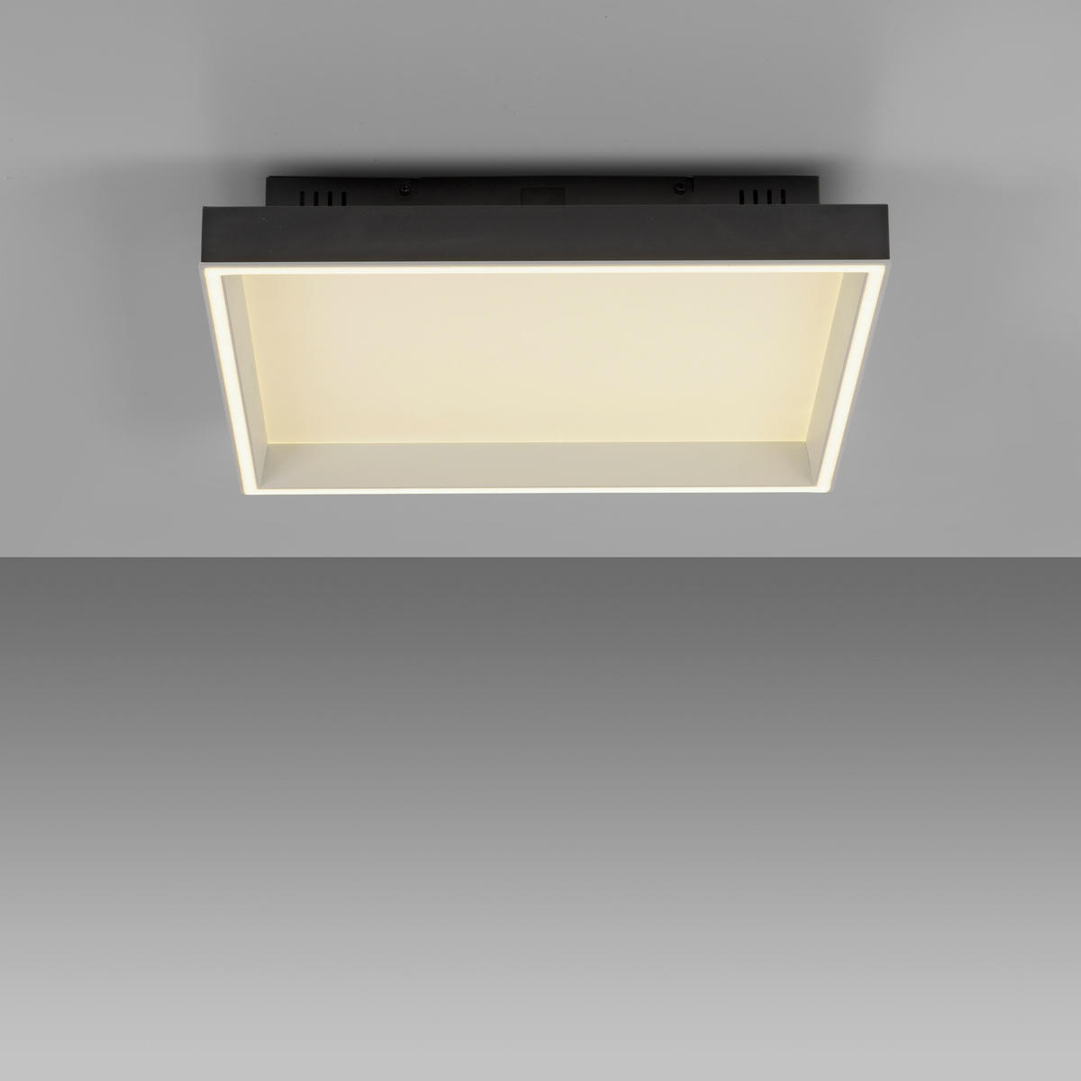 LED-DECKENLEUCHTE 50/50/8.4 cm    - Schwarz, Basics, Kunststoff/Metall (50/50/8.4cm)