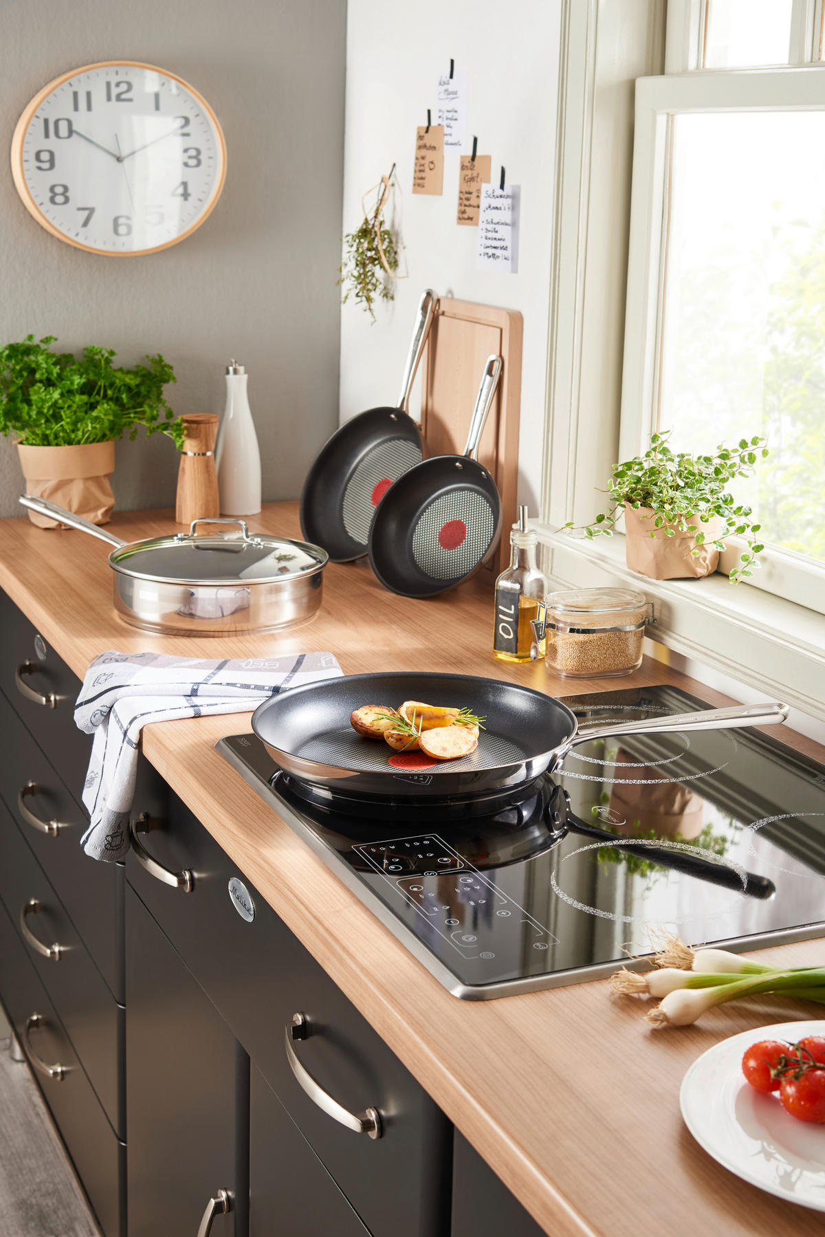 PFANNE Jamie Oliver COOK SMART 28 cm  - Chromfarben, Basics, Metall (28cm) - Tefal