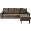 ECKSOFA in Webstoff Braun  - Schwarz/Braun, Konventionell, Kunststoff/Textil (231/157cm) - P & B