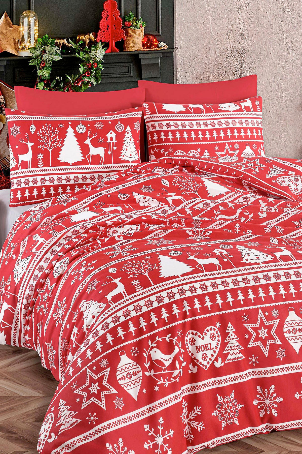 BETTWÄSCHE Snowmas 200/200 cm  - Multicolor, Basics, Textil (200/200cm) - X-Mas