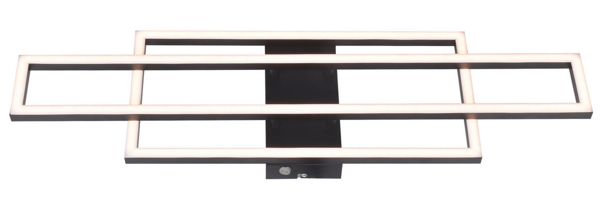 PLAFONIERĂ CU LED - negru, Trend, metal (76,5/21,5/7cm) - Novel