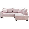 ECKSOFA in Cord Rosa  - Schwarz/Rosa, Konventionell, Holz/Textil (267/181cm) - Carryhome