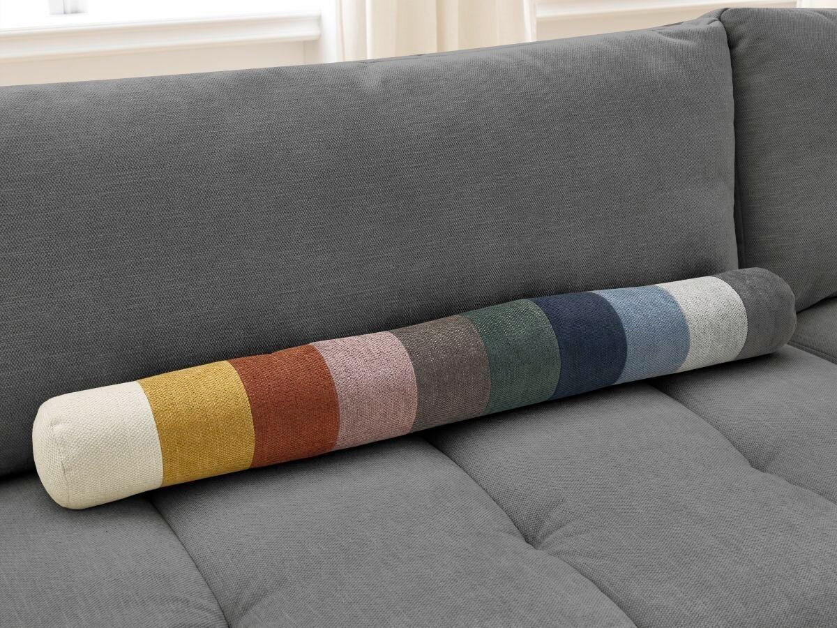 ECKSCHLAFSOFA FUJI Leinenoptik Dunkelgrau  inkl.  - Dunkelgrau/Schwarz, MODERN, Kunststoff/Textil (282/204cm)