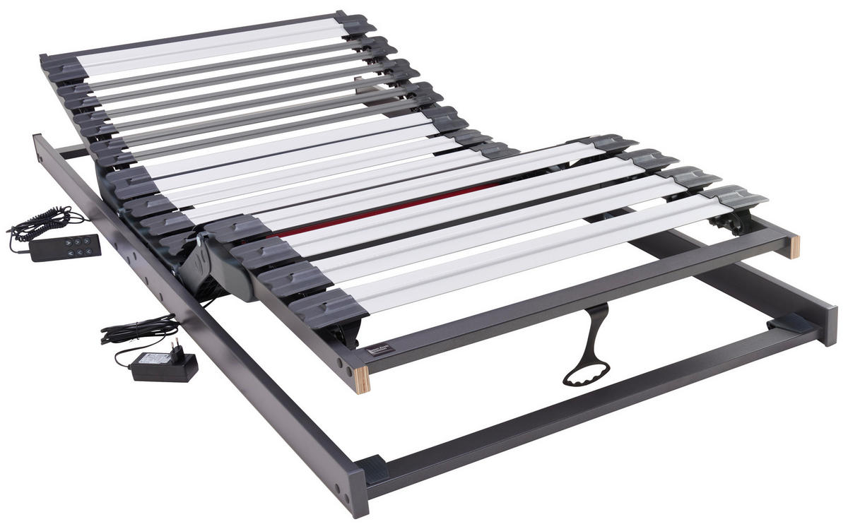 LATTENROST 80/200 cm Kopfteil, Fußteil verstellbar,  - Schieferfarben/Anthrazit, Basics, Holz/Kunststoff (80/200cm) - Dieter Knoll