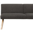 ECKBANK 238/172 cm Webstoff Dunkelgrau Eiche vollmassiv   - Eichefarben/Dunkelgrau, KONVENTIONELL, Holz/Textil (238/172cm) - Linea Natura