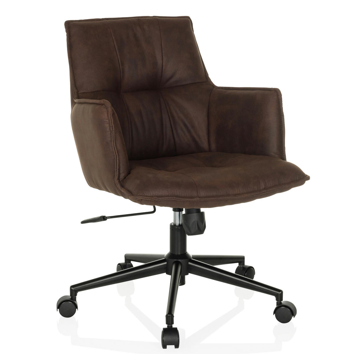 DREHSTUHL Dunkelbraun  - Dunkelbraun/Schwarz, MODERN, Kunststoff/Textil (54/85/70cm) - MID.YOU