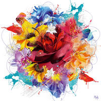 KUNSTDRUCK 14/14 cm  - Weiss/Multicolor, Basics, Papier (14/14cm) - Monee