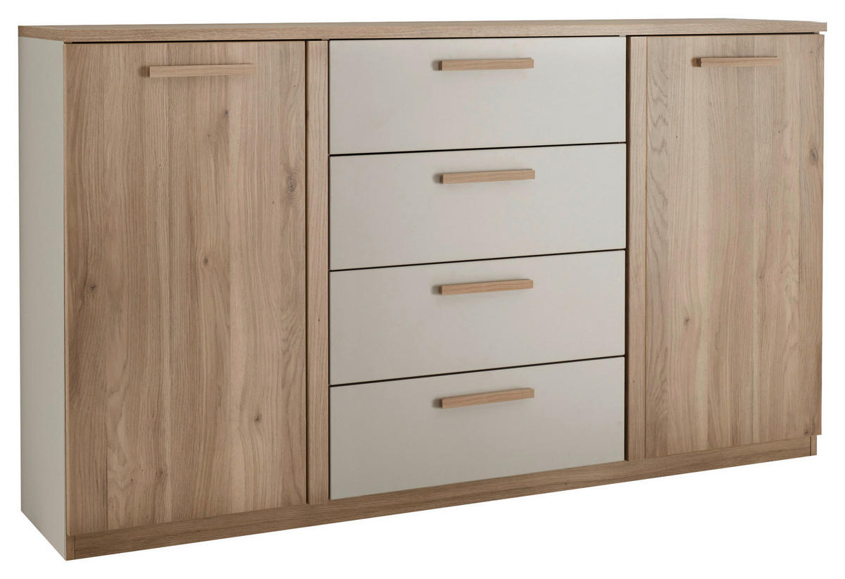 KOMMODE 165/96/38 cm  in Eichefarben, Kaschmir  - Kaschmir/Eichefarben, Design, Holz/Holzwerkstoff (165/96/38cm) - Xora