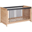GITTERBETT Benton  145/76,5/80 cm   - Eichefarben/Dunkelgrau, Natur, Holz/Holzwerkstoff (145/76,5/80cm) - My Baby Lou