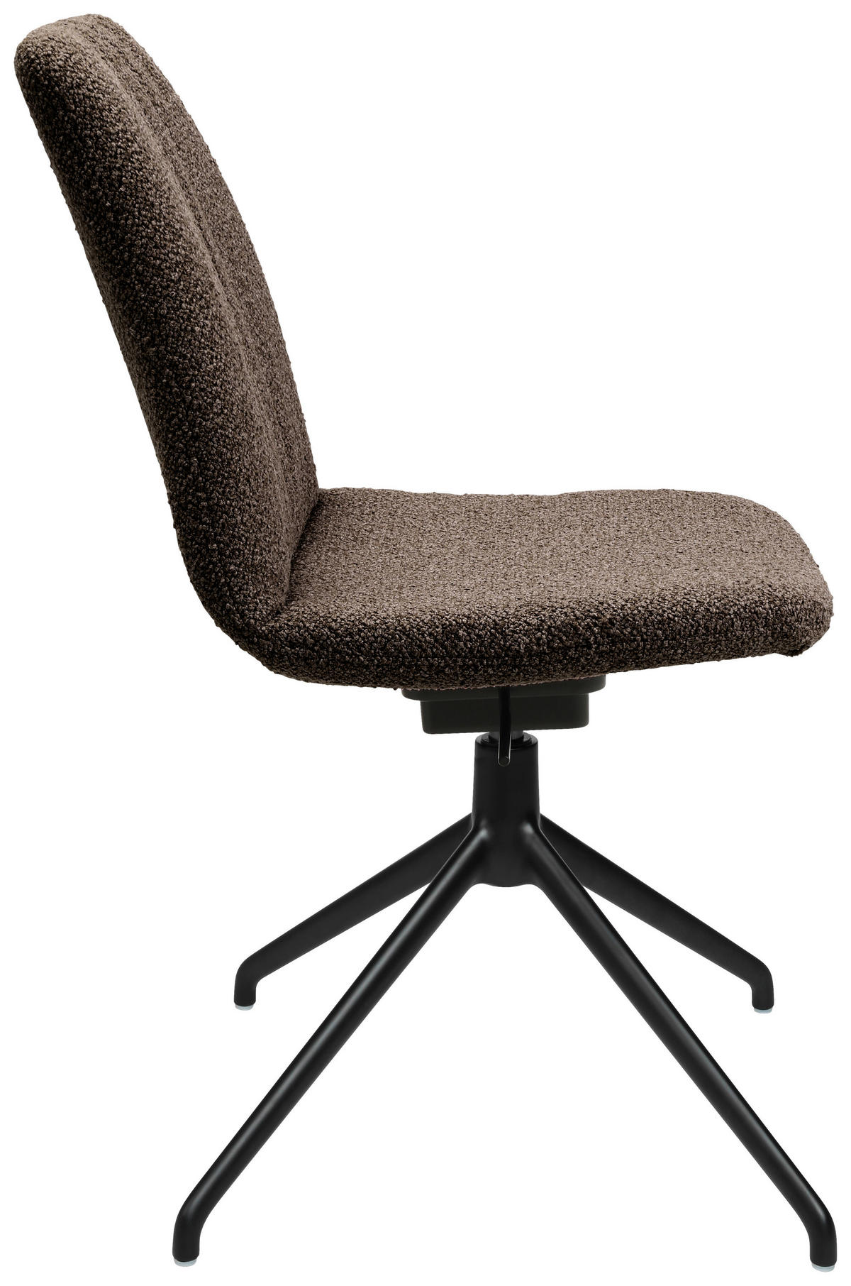 STUHL  in Aluminium Flachgewebe  - Dunkelbraun/Schwarz, Design, Textil/Metall (46/85-88/55cm) - Johann Jakob