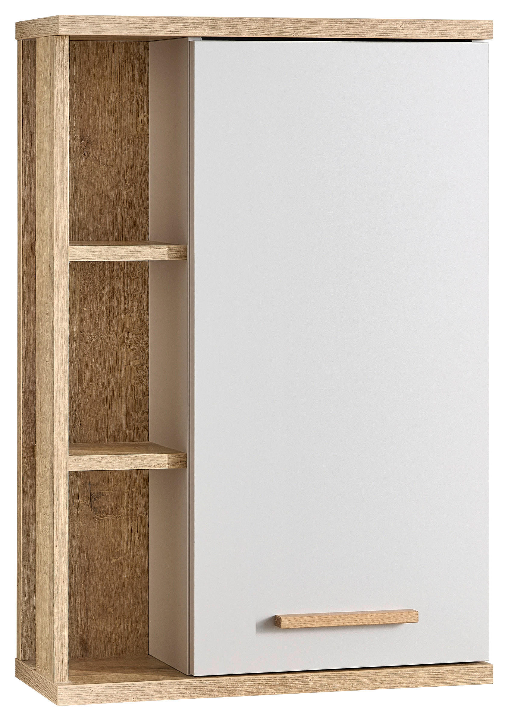 HÄNGESCHRANK 50,5/74,5/20,5 cm  - Kaschmir/Eichefarben, Design, Glas/Holzwerkstoff (50,5/74,5/20,5cm) - Xora