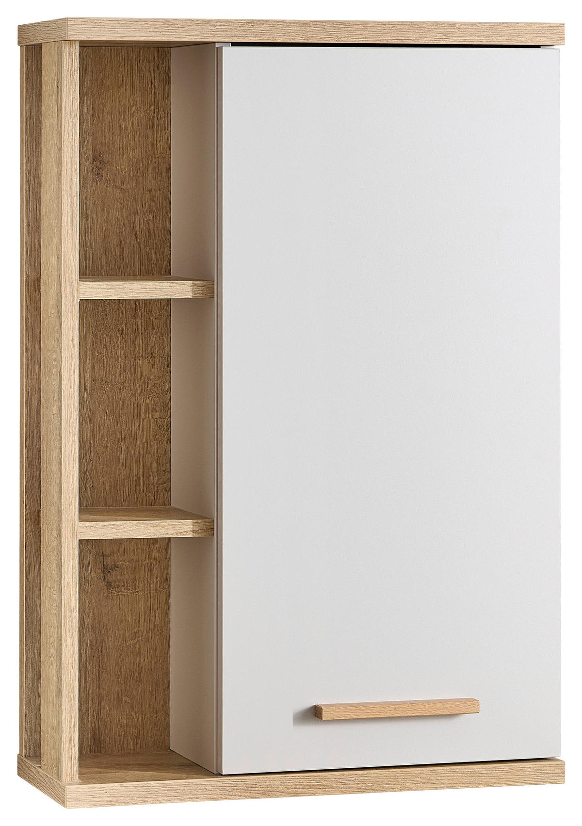 HÄNGESCHRANK 50,5/74,5/20,5 cm  - Kaschmir/Eichefarben, Design, Glas/Holzwerkstoff (50,5/74,5/20,5cm) - Xora
