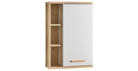 HÄNGESCHRANK 50,5/74,5/20,5 cm  - Kaschmir/Eichefarben, Design, Glas/Holzwerkstoff (50,5/74,5/20,5cm) - Xora
