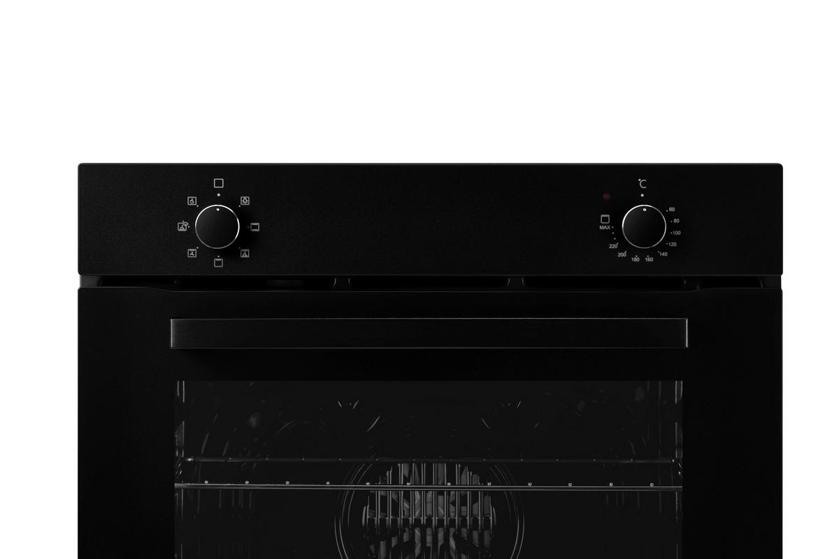 EINBAUBACKOFEN AB121MS-26  - Schwarz, Basics, Glas/Metall (59,4/59,5/52,1cm) - Respekta
