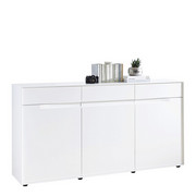 SIDEBOARD in Weiß - Schwarz/Weiß, Design, Holzwerkstoff/Kunststoff (179,6/91,3/40cm) - NOVEL
