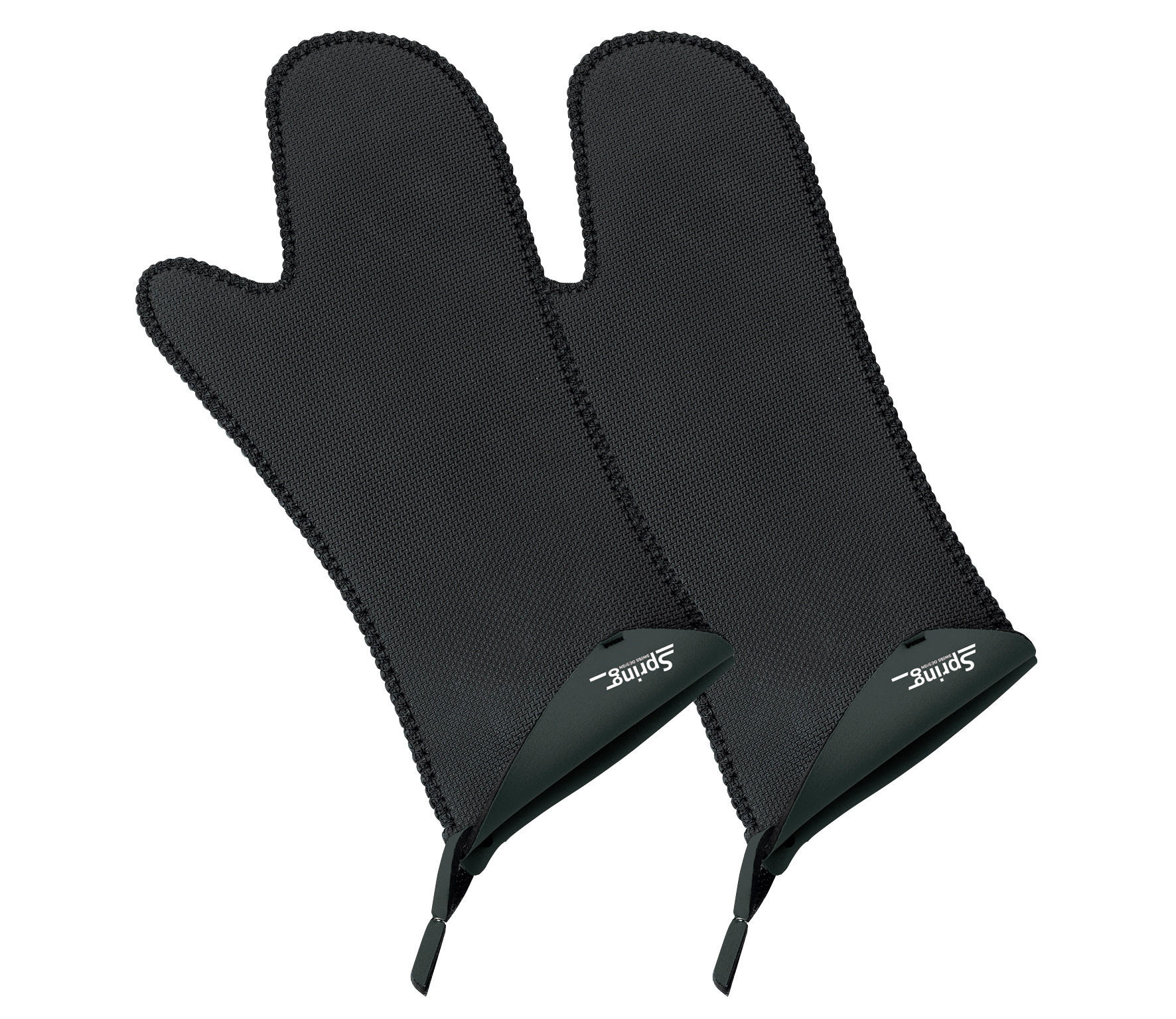 Spring Ofenhandschuh Schwarz 15x3x33 cm