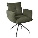 ARMLEHNSTUHL  in Stahl Struktur  - Schwarz/Grün, Design, Textil/Metall (65/90/70cm) - Dieter Knoll