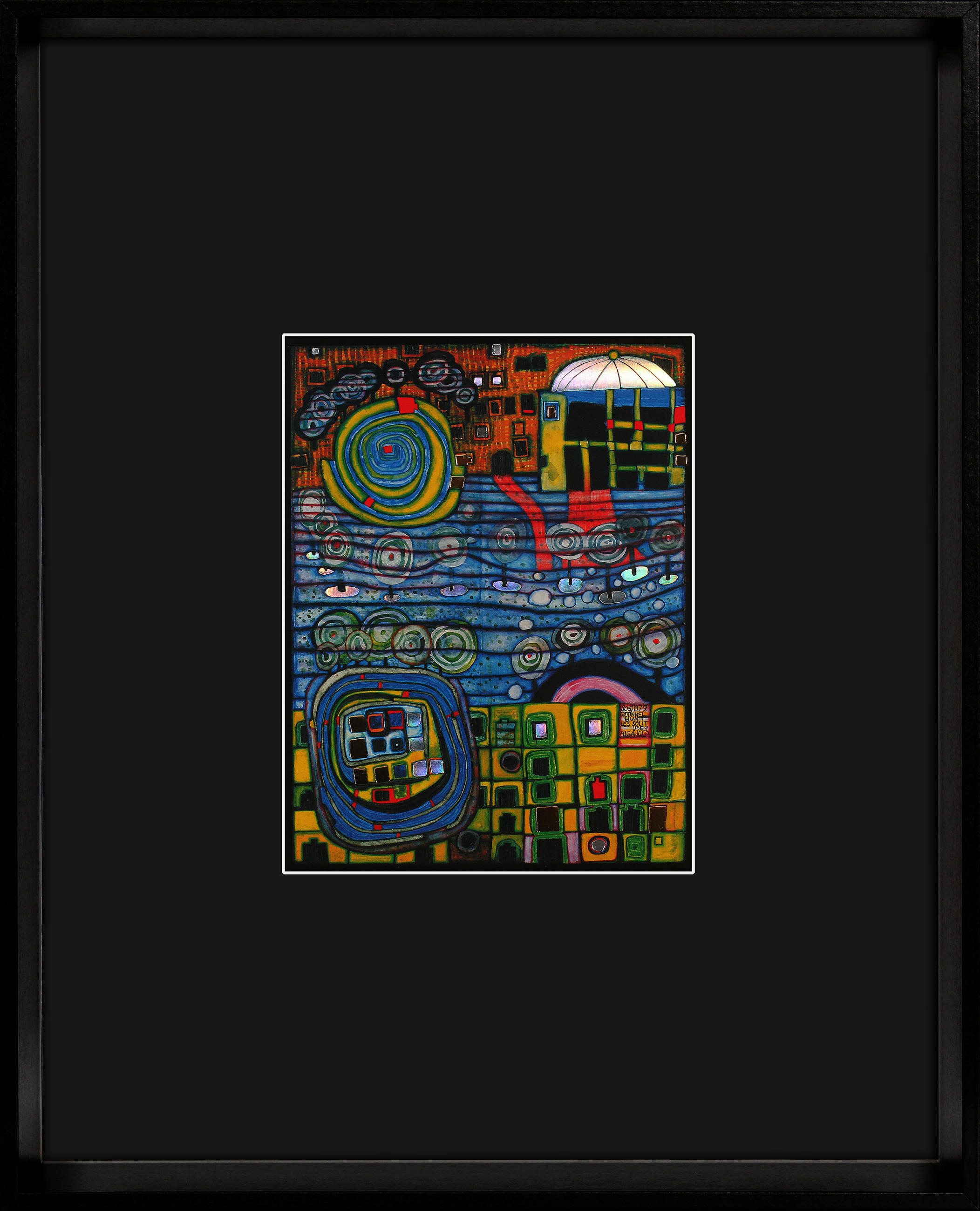 KUNSTDRUCK Landschaft & Natur, Abstraktes, Städte 31,3/25/4 cm  - Multicolor/Schwarz, Basics, Holz/Papier (31,3/25/4cm)