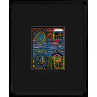 KUNSTDRUCK Landschaft & Natur, Abstraktes, Städte 31,3/25/4 cm  - Multicolor/Schwarz, Basics, Holz/Papier (31,3/25/4cm)