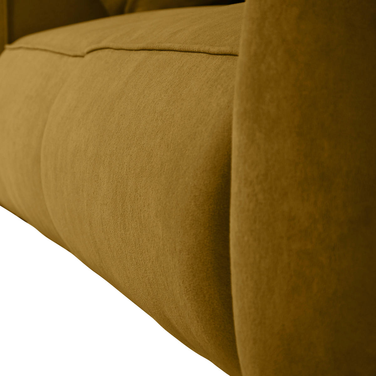 SCHLAFSOFA Chenille Goldfarben  inkl. Zierkissen, Rückenkissen, Bettkasten, Schlaffunktion, Rücken echt, Liegefläche im Originalstoff  - Goldfarben/Schwarz, KONVENTIONELL, Kunststoff/Textil (257/96/110cm) - Milino