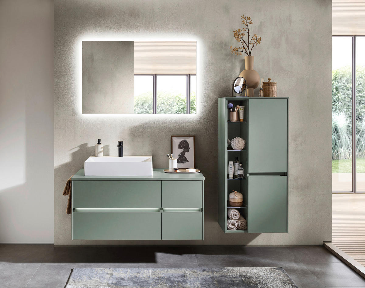 BADEZIMMERSPIEGEL 110/70/3,2 cm  - Design, Glas/Holzwerkstoff (110/70/3,2cm) - Sadena
