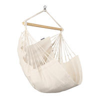 HÄNGESESSEL basic org.cotton 90/145/140 cm  - Weiß, KONVENTIONELL, Holz/Textil (90/145/140cm) - La Siesta