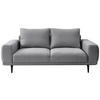2-SITZER-SOFA in Webstoff Grau  - Schwarz/Grau, Modern, Textil/Metall (202/89/115cm) - MID.YOU