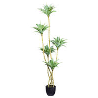 KUNSTPFLANZE Agave 160 cm  - Schwarz/Braun, Design, Kunststoff (160cm) - P & B