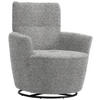 SESSEL in Chenille, Flachgewebe Hellgrau  - Hellgrau/Schwarz, Design, Textil/Metall (81/92/84cm) - Xora