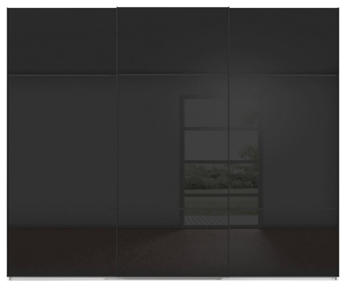 SCHWEBETÜRENSCHRANK in Schwarz, Weiss  - Weiss/Schwarz, Konventionell, Glas/Holzwerkstoff (242/223/68cm) - Novel