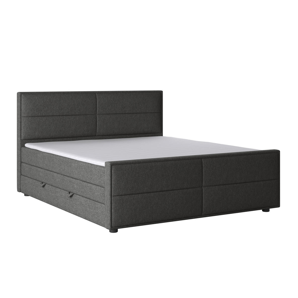 BOXSPRINGBETT 180/200 cm  in Anthrazit  - Anthrazit, Modern, Holz/Kunststoff (180/200cm) - MID.YOU