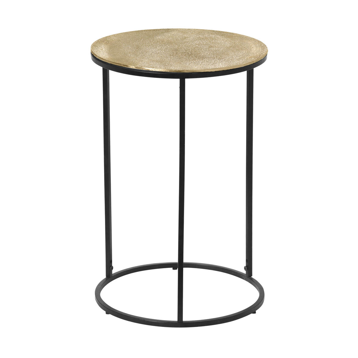 BEISTELLTISCH 41/41/61 cm Schwarz, Goldfarben rund  - Goldfarben/Schwarz, Design, Metall (41/41/61cm) - Boxxx