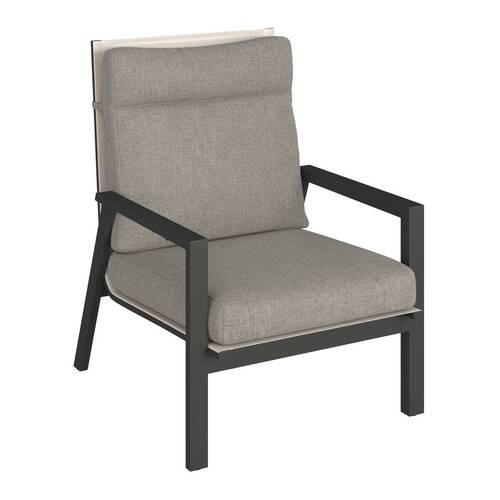 LOUNGESESSEL - Anthrazit/Grau, Design, Textil/Metall (72/99/84-121cm) - Amatio