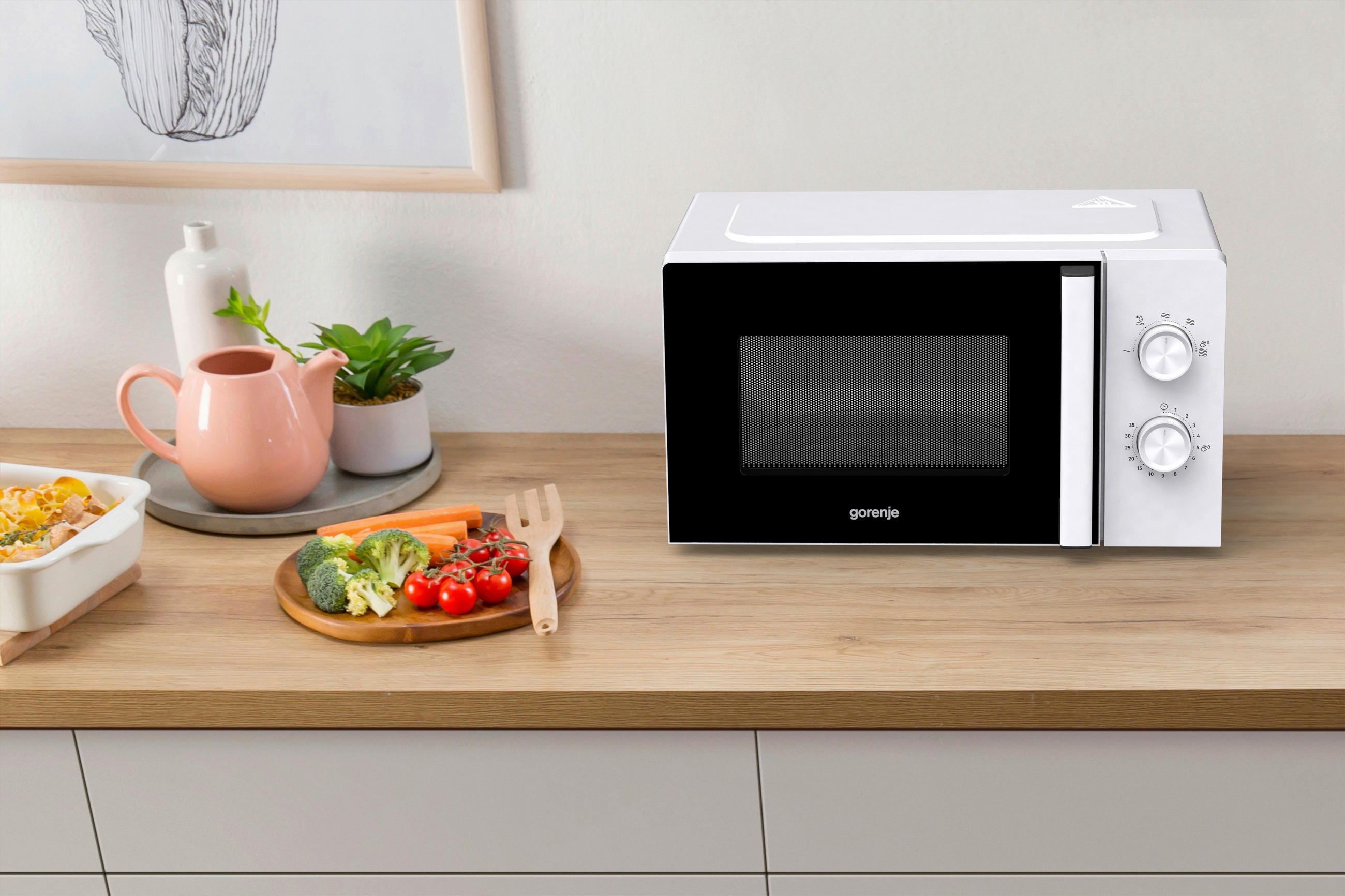 MIKROWELLE MO20E1WH  - Weiß, Basics, Glas/Kunststoff (35,3/45,5/26,1cm) - Gorenje