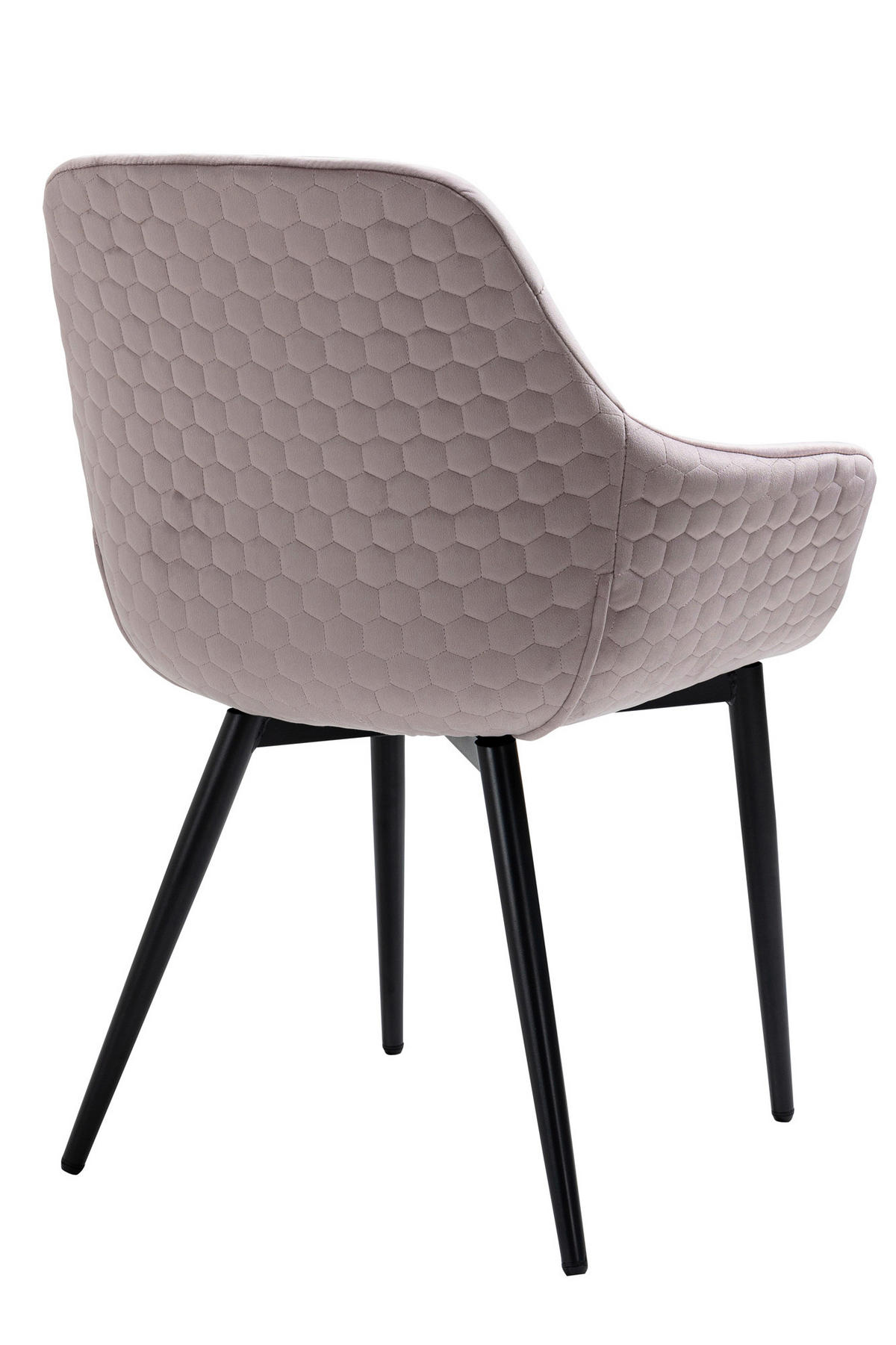 ARMLEHNSTUHL  in Samt  - Schwarz/Rosa, MODERN, Textil/Metall (63/81,5/61cm) - Livetastic