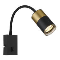 APLICĂ DE PERETE - arămiu/negru, Design, plastic/metal (7/43cm) - Globo