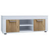 LOWBOARD Usilo  in 102/37/45 cm  - Honigeiche/Silberfarben, Design, Holzwerkstoff/Kunststoff (102/37/45cm) - MID.YOU