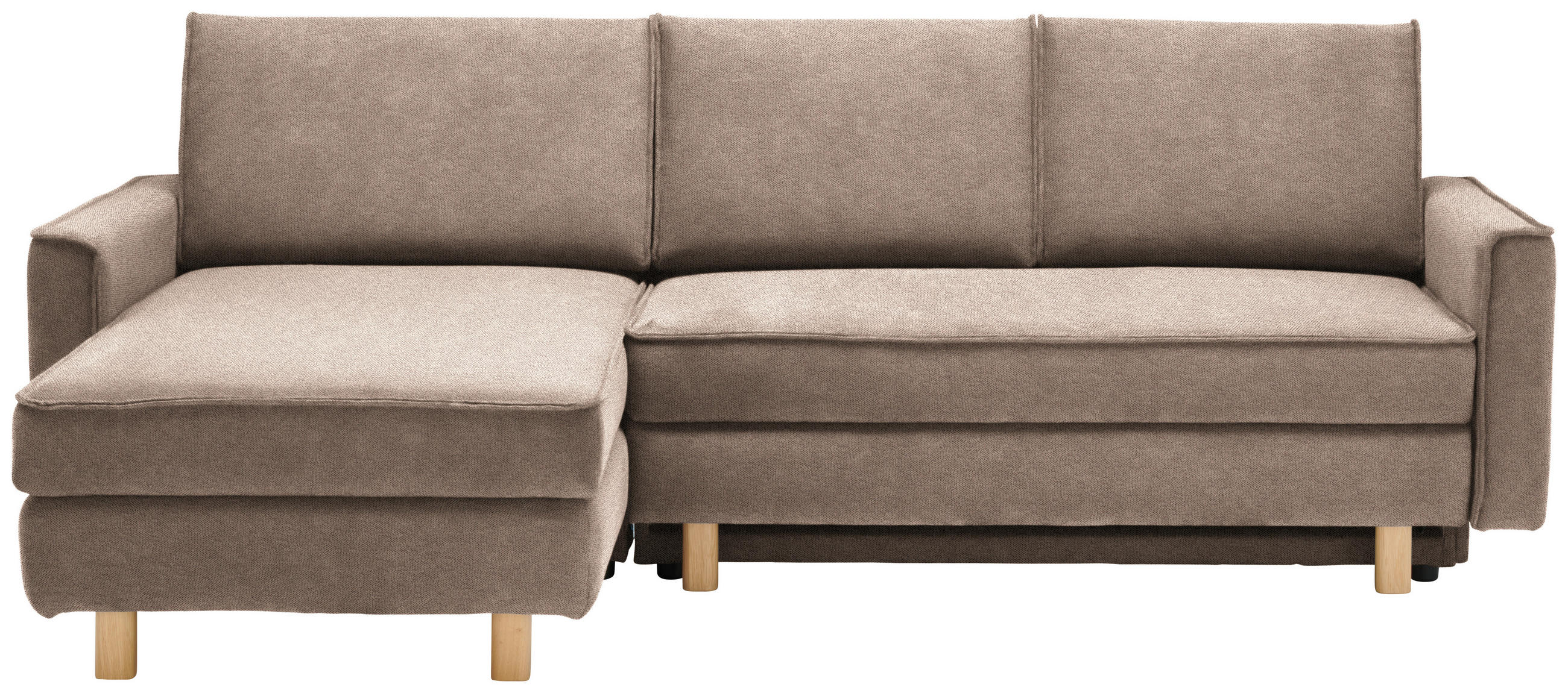 ECKSOFA in Chenille Braun  170/237 cm  - Eichefarben/Braun, KONVENTIONELL, Holz/Textil (170/237cm) - Sedda