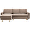 ECKSOFA in Chenille Braun  170/237 cm  - Eichefarben/Braun, KONVENTIONELL, Holz/Textil (170/237cm) - Sedda