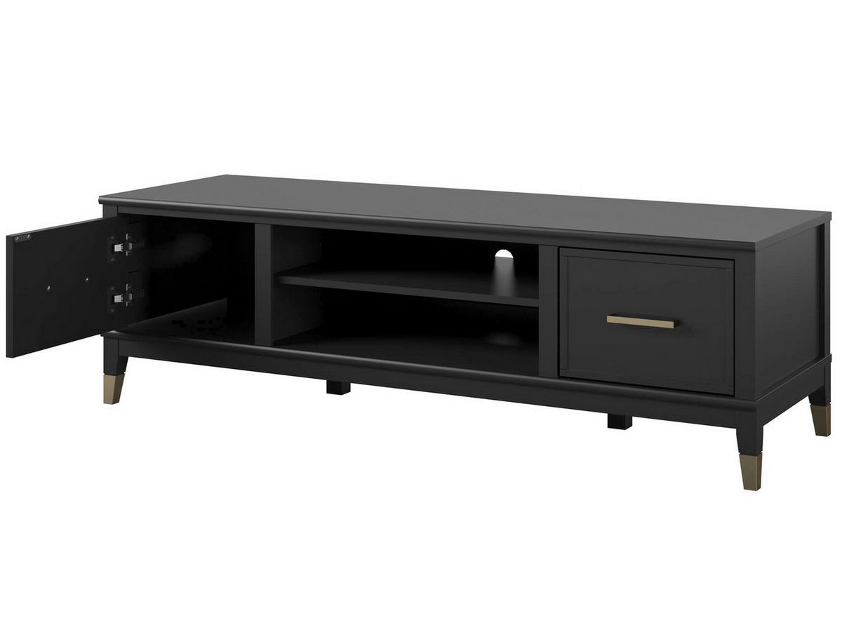 LOWBOARD Westerleigh  in 152/47/50 cm  - Schwarz, Design, Holzwerkstoff/Metall (152/47/50cm) - MID.YOU