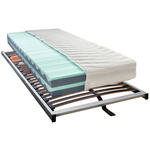 MATRATZENSET 90/200 cm  - Silberfarben, KONVENTIONELL, Holz (90/200cm) - Sleeptex