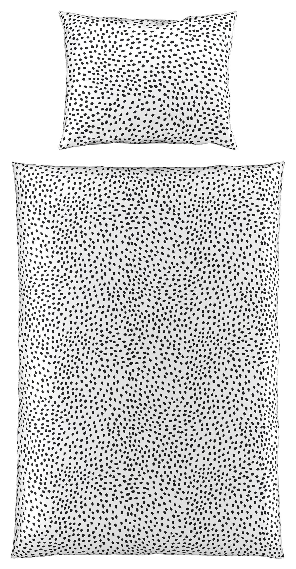 POSTEĽNÁ BIELIZEŇ, renforcé, čierna, biela, 140/200 cm - čierna/biela, Trend, textil (140/200cm) - Esposa