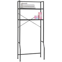 HYLLA FÖR TVÄTTMASKIN 68/160/28 cm  i svart  - svart, Basics, metall/plast (68/160/28cm) - Best Price